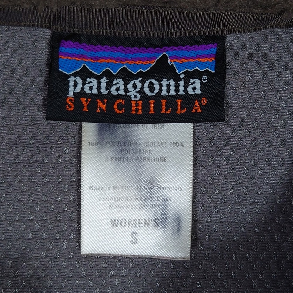 VTG Patagonia Synchilla Deep Pile Fleece Sherpa Jacket Womens S Full Zip 23071 - Picture 4 of 13